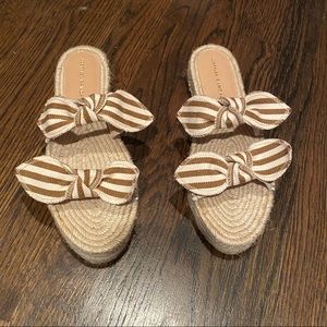 Loeffler Randall Daisy TwoBow Platform Sandals 38